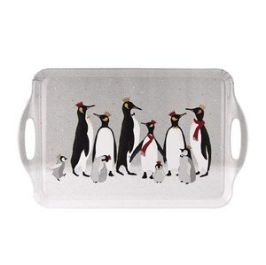 Sara Miller Melamine Christmas Penguin Tray 
